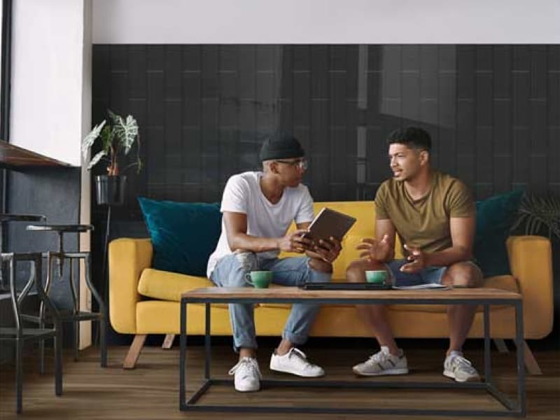 Sala con estilo juvenil