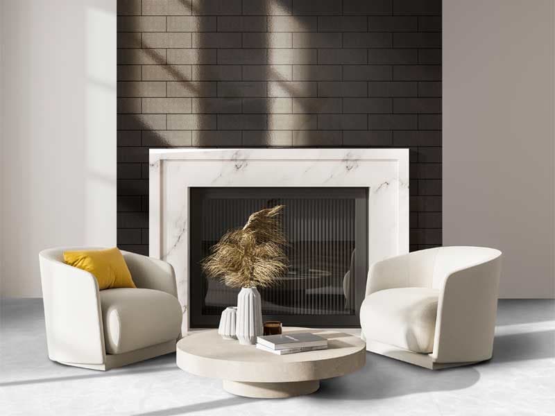 Sala con estilo minimalista en tonos grises