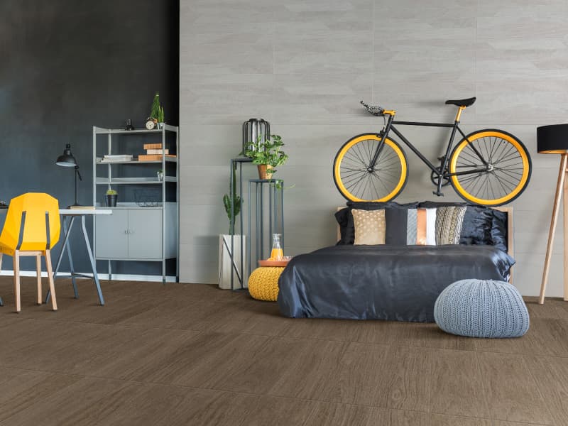 Habitación industrial y moderna