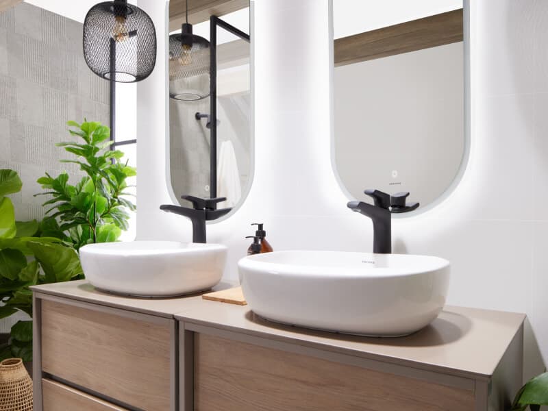 Mueble con lavamanos moderno