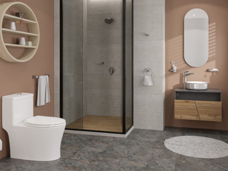 Baño grande con Lavamanos Grafito