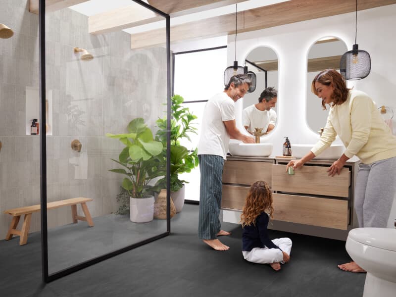 Baño moderno con decoración minimalista