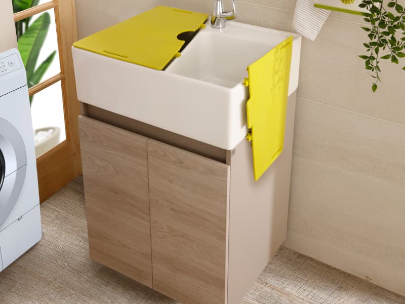 Cuarto de ropas organizado con Lavadero Provenza y accesorios