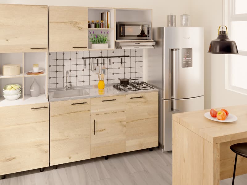 Cocina moderna con toques retro