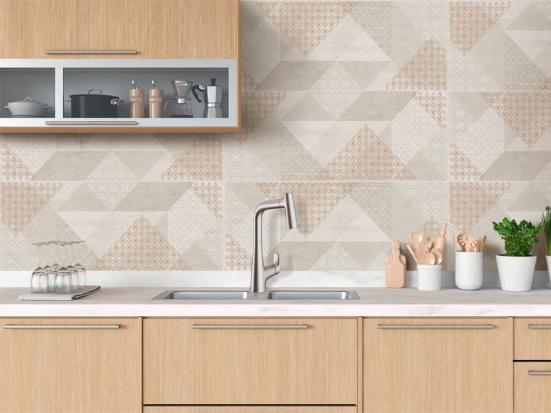 Cocina integral en colores miel