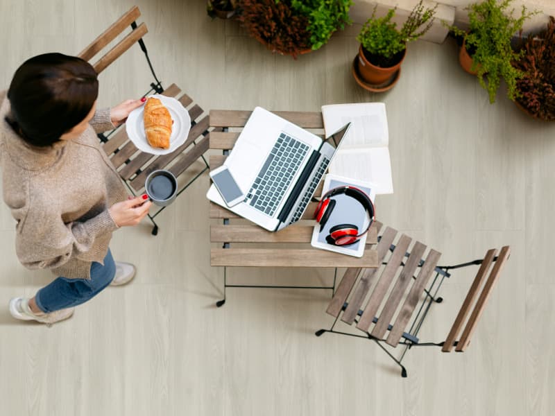 Terraza con piso ultrarresistente