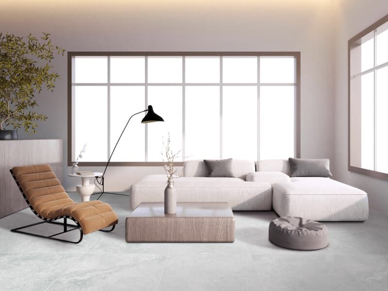 Sala con estilo moderno en tonos claros