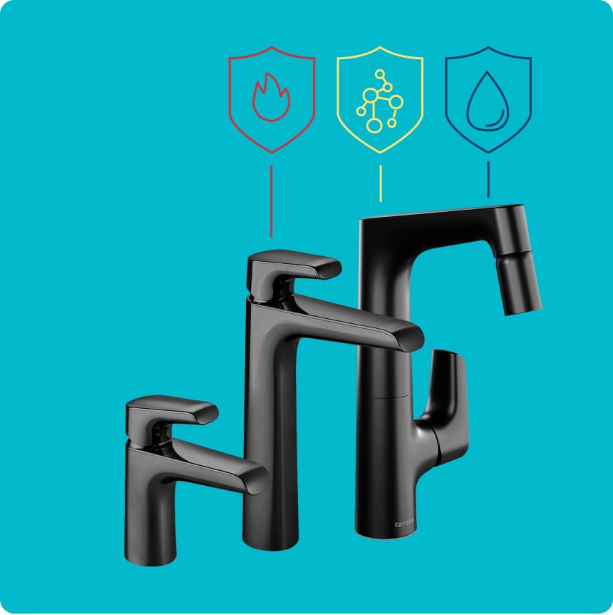 Griferías con acabado antimicrobiano