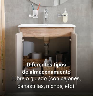 Tipo de almacenamiento mueble baño con lavamanos