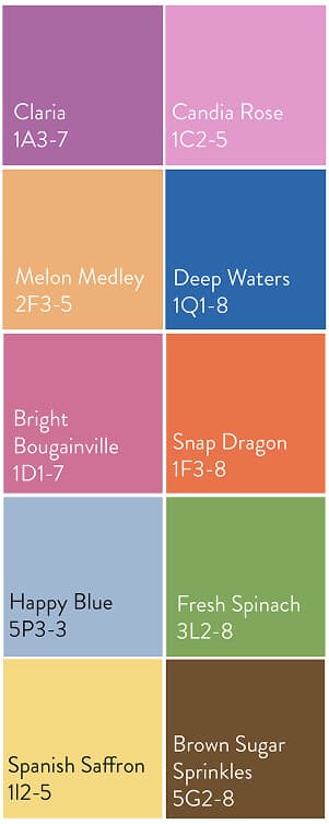 Paleta de colores tendencia expresión auténtica.